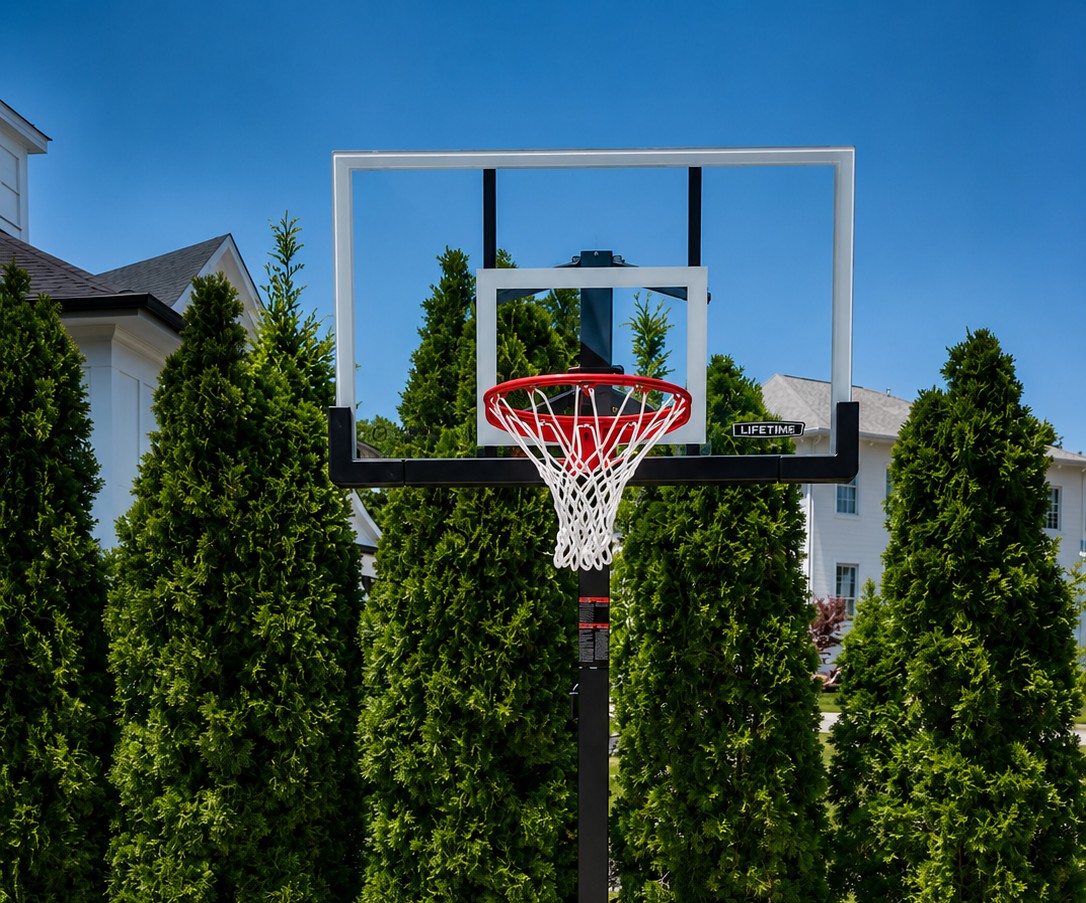 In-ground basketball hoop installation in Columbus Ohio