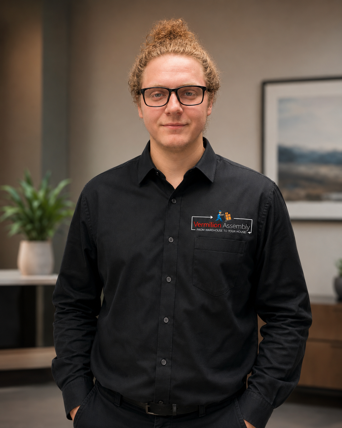 Portrait of Evan Vermilion, Co-Owner and Lead Technician of Vermilion Assembly