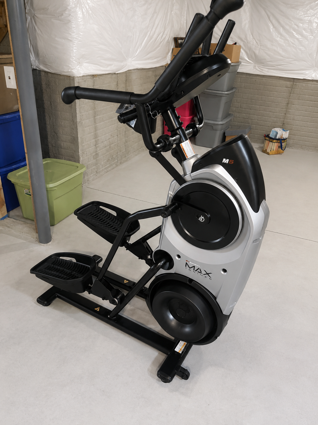 Assembled stepper-style cardio machine